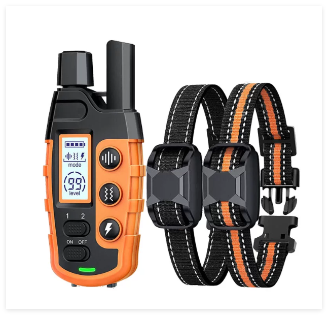 Durable waterproof dog training collar, ideal for outdoor training and pet obedience in any weather.