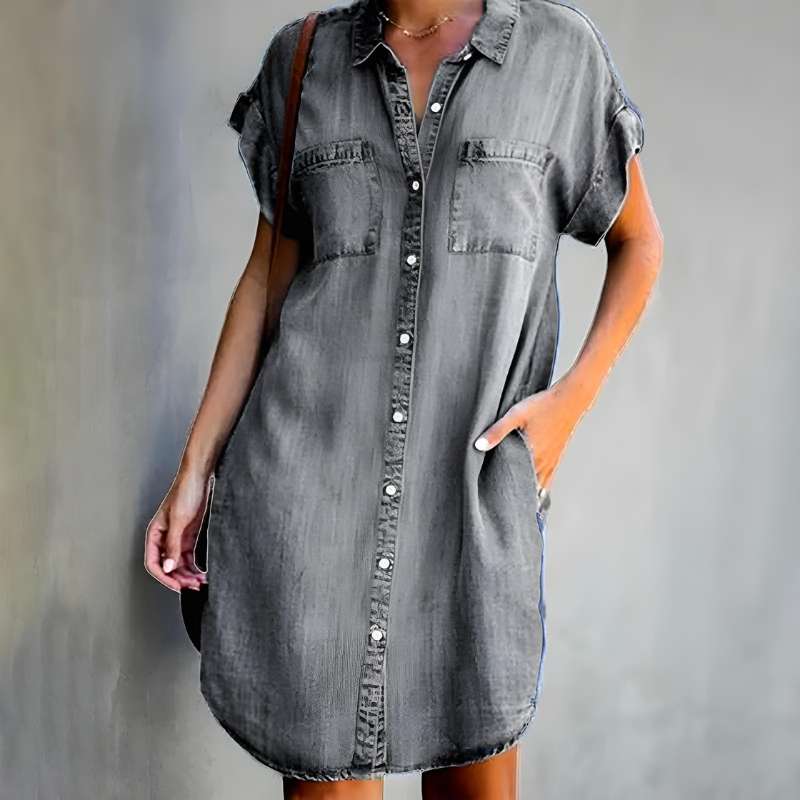 Women's classic tummy control dress, flattering and elegant for everyday wear. Comfortable plus size style.
