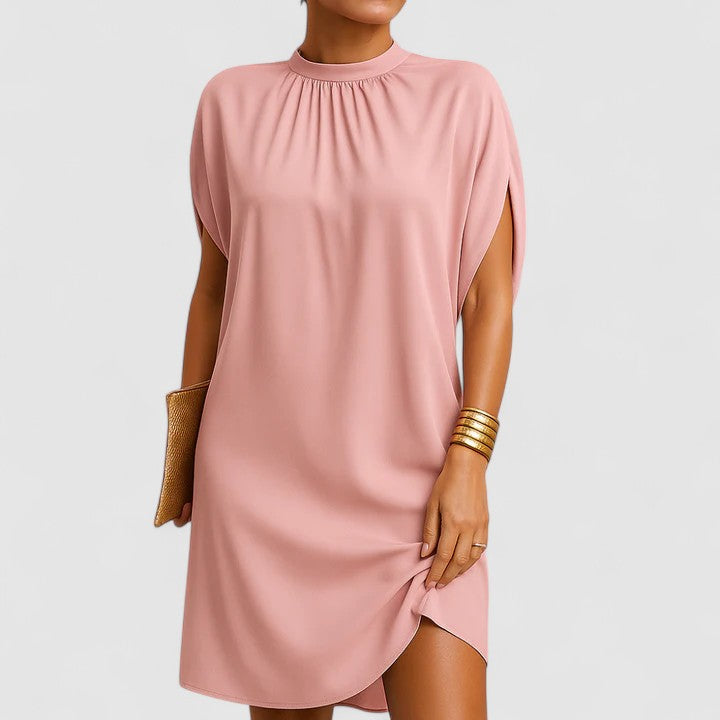 Women's Mock Neck Shoulder Cutout Dress
