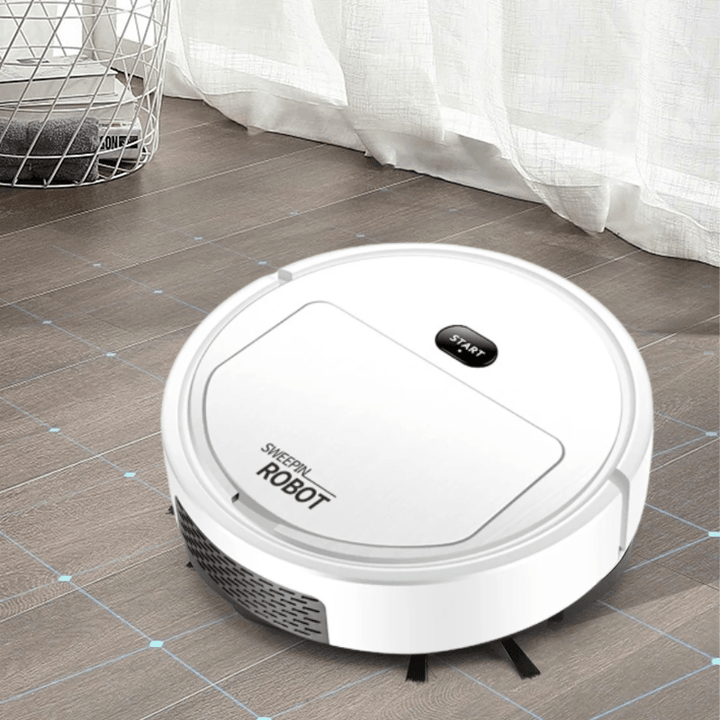 Smart robot vacuum cleaner for automated home cleaning, featuring advanced navigation for efficient dust removal.