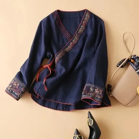 Lotus™ Relaxed Embroidered Blouse