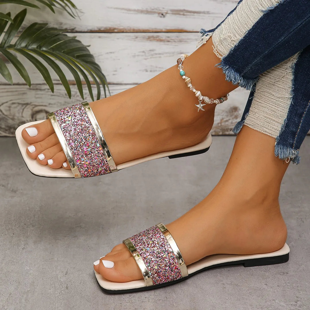 Women's Glitter Charm Sandals