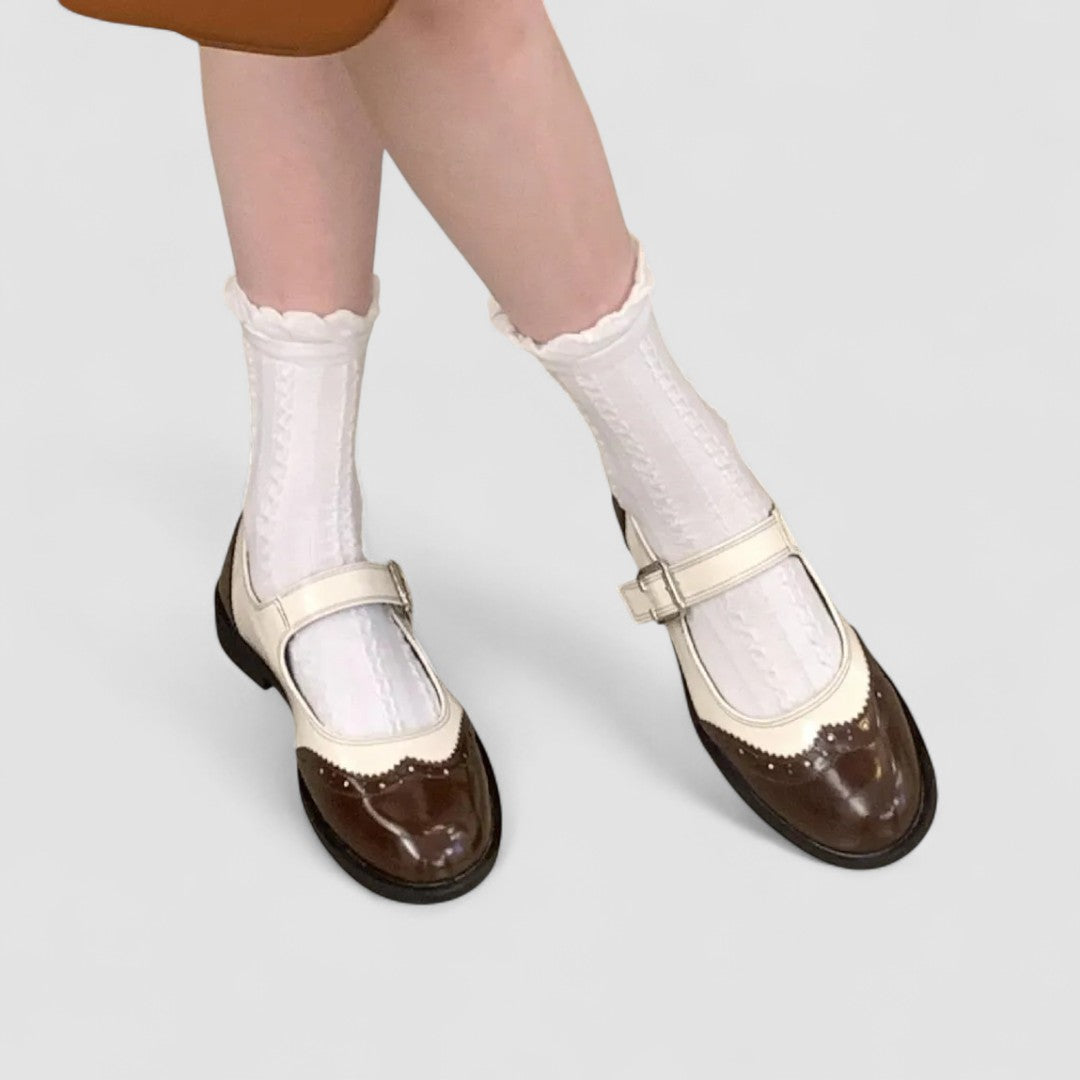 Elegant Mary Jane Shoes in Black, Brown