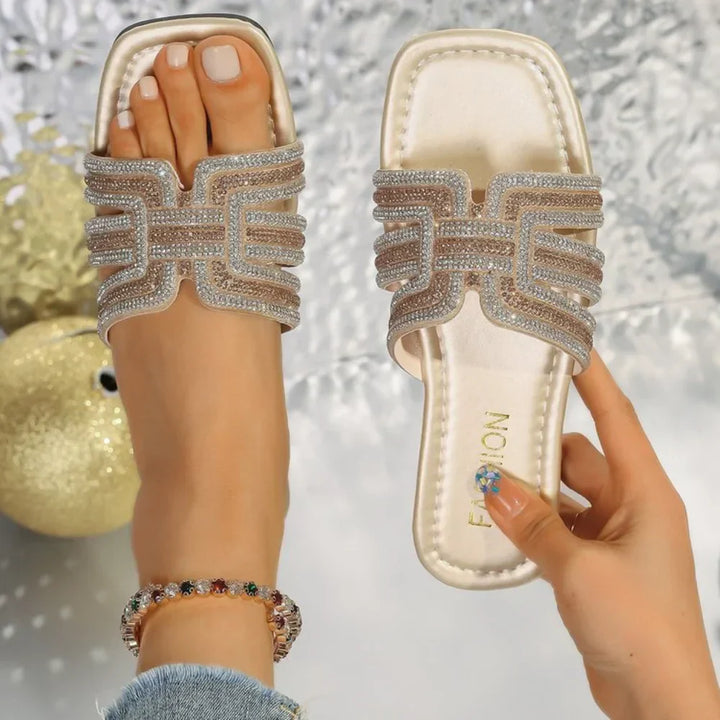 Women's Crystal Slide Sandals