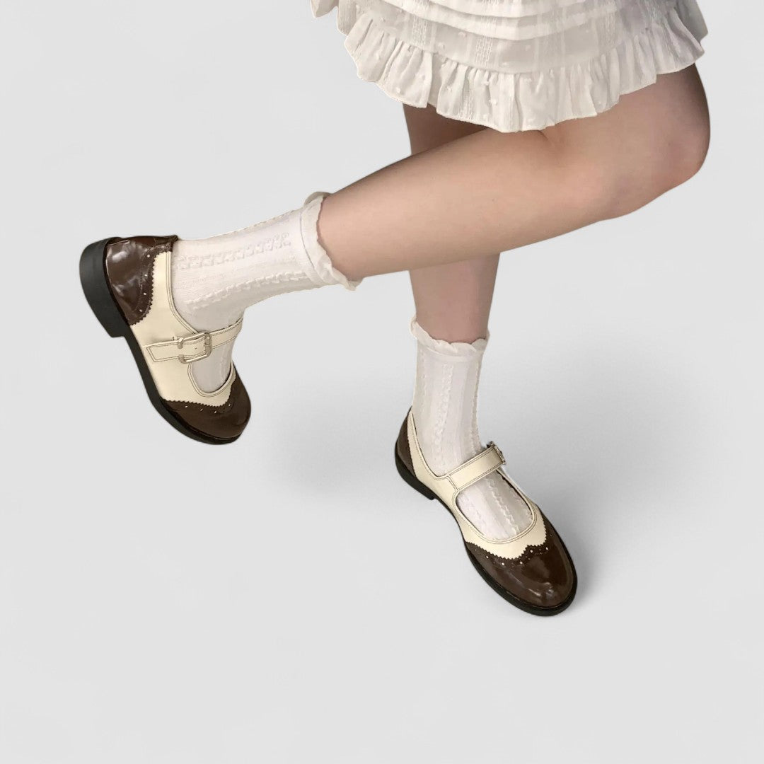 Elegant Mary Jane Shoes in Black, Brown