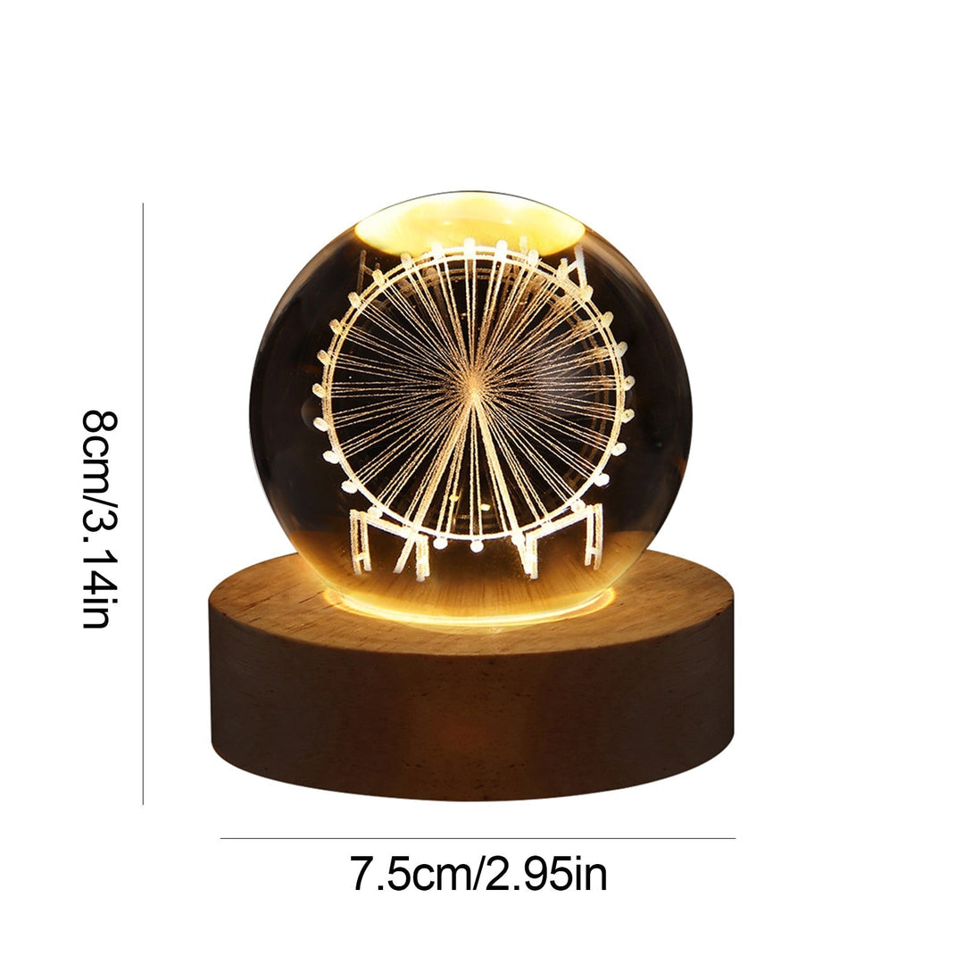 Crystal globe LED lamp, a modern and decorative ambient lighting solution.