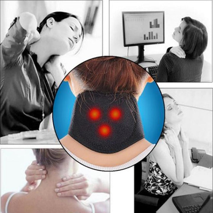 Comfortable autumn/winter self-heating neck collar for men & women, easing neck stiffness & boosting circulation.