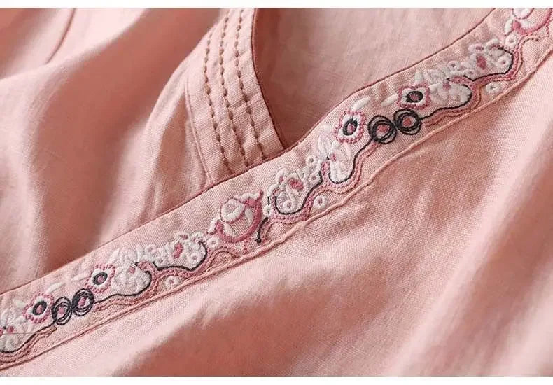 Lotus™ Relaxed Embroidered Blouse