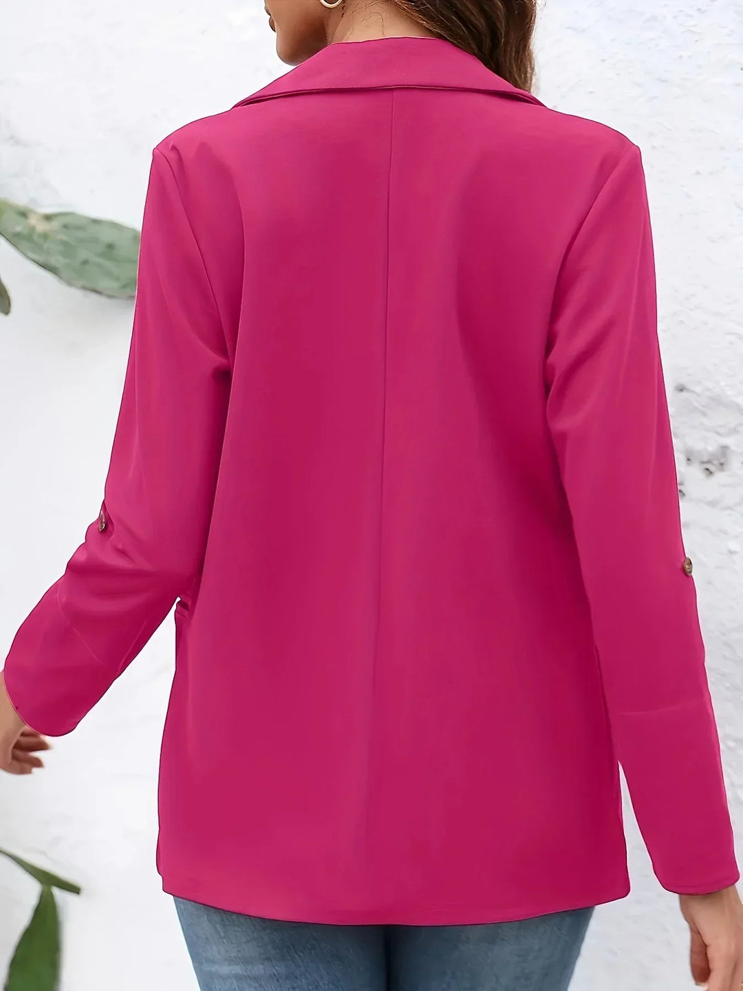 Stylish women's modern blazer. Essential professional wear outerwear, perfect for elegant office fashion.
