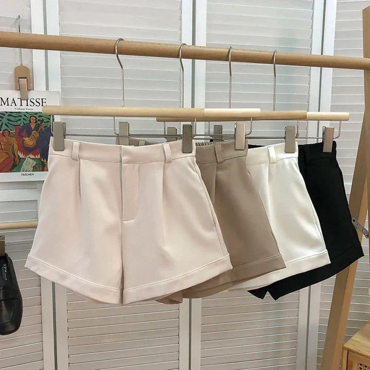 Women's elegant high waist wide leg shorts for summer. Stylish, comfortable, and versatile for any occasion.