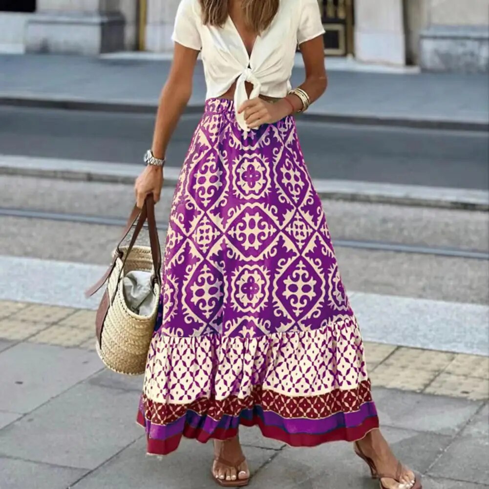 Women's Boho Maxi Skirt