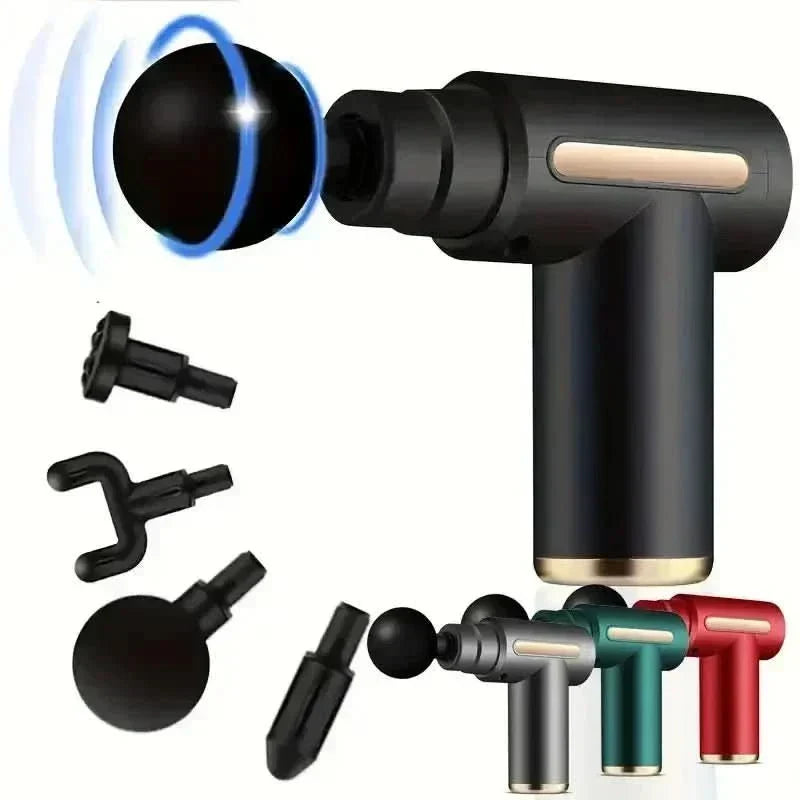 Unisex percussion massage gun for deep tissue muscle recovery & pain relief.