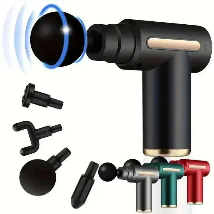 Unisex percussion massage gun for deep tissue muscle recovery & pain relief.