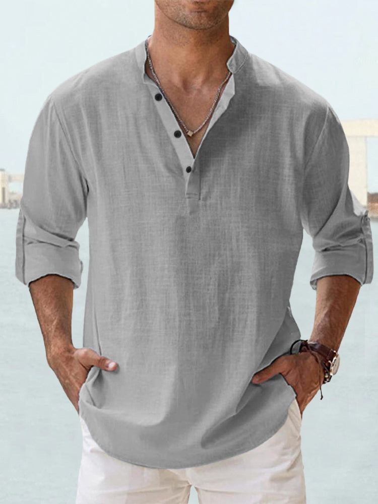 Soft, comfortable men's long sleeve casual shirt. A classic button-down for versatile everyday style.