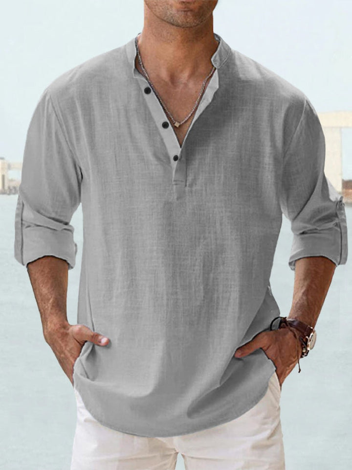 Soft, comfortable men's long sleeve casual shirt. A classic button-down for versatile everyday style.