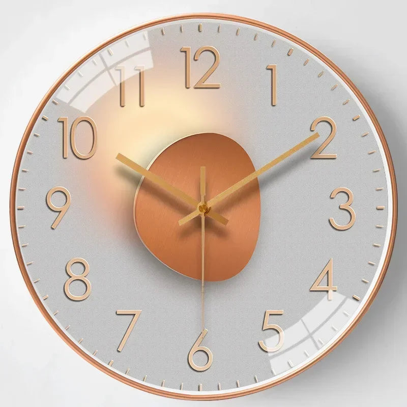 Large rustic wall clock, a silent and striking timepiece that enhances any living space decor.