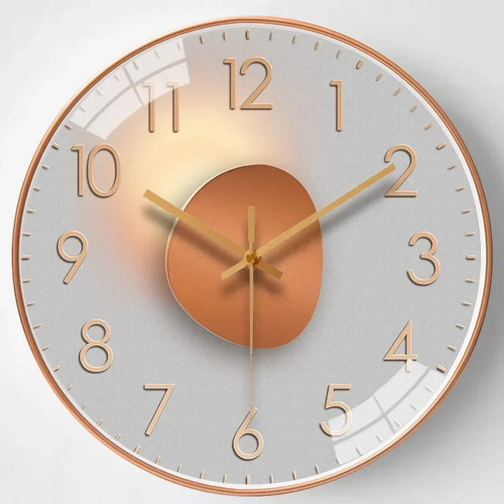 Contemporary silent wall clock, ideal for modern home decor. Elegant design with a quiet, smooth movement.