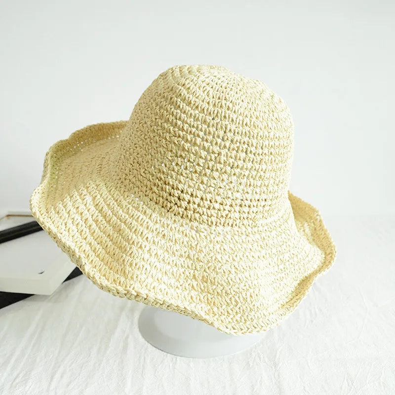 Women's Straw Beach Hat with Floppy Brim