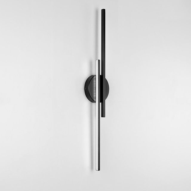 Energy-efficient modern LED wall fixture. Dimmable ambient lighting enhances any interior design.