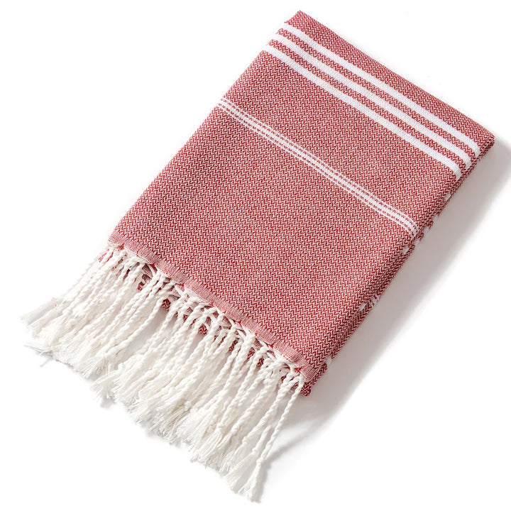 Striped Tassel Bath Towel
