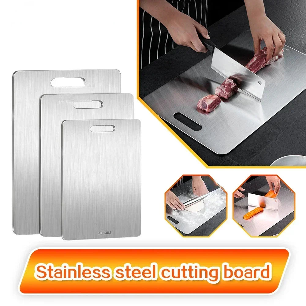 Versatile double-sided chopping board, suitable for various food prep tasks & home cooking. Durable & hygienic.