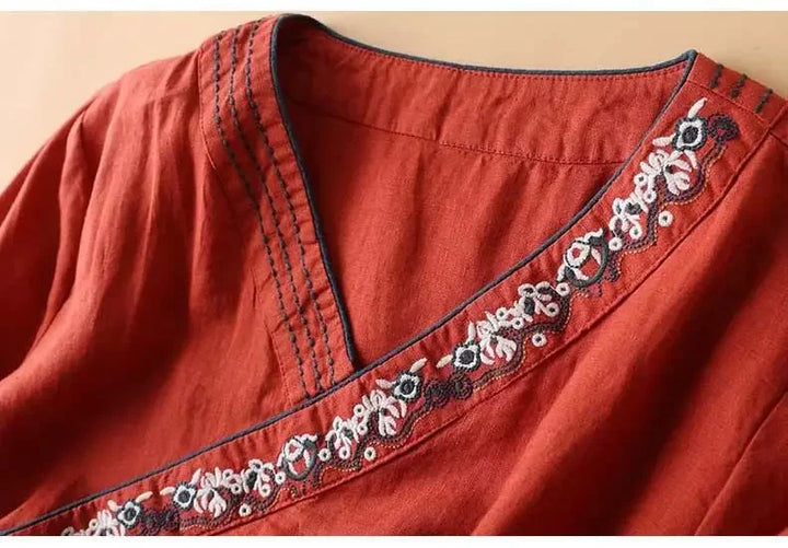 Lotus™ Relaxed Embroidered Blouse