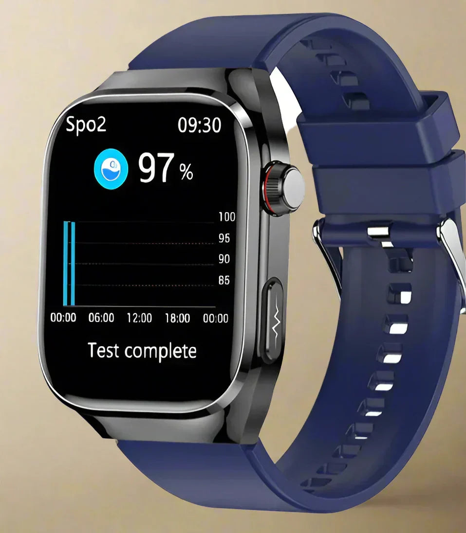 Premium wearable tech: Smartwatch with AMOLED display, offering comprehensive health & activity insights.