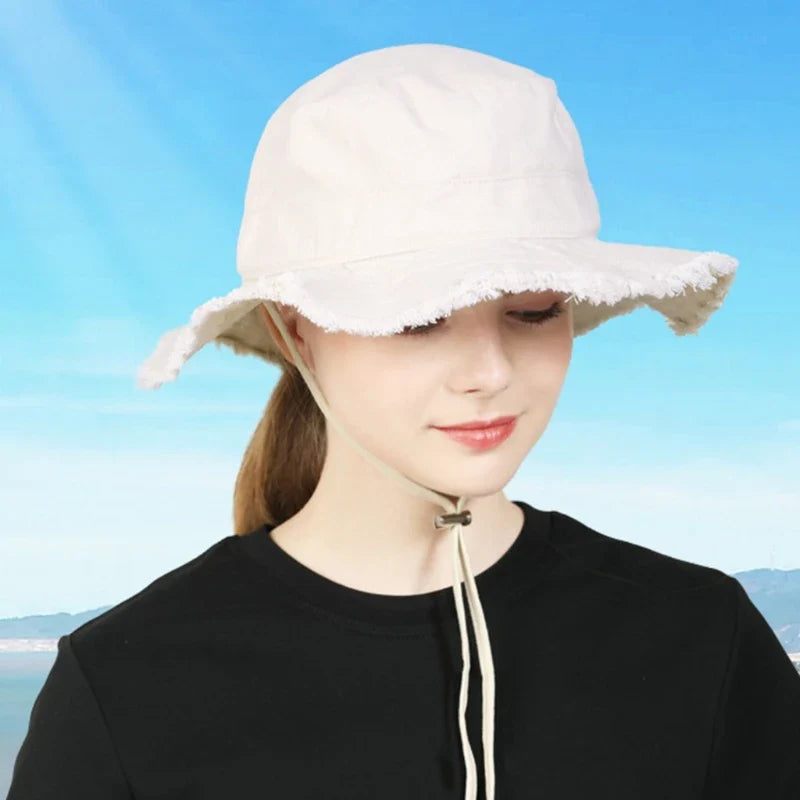 Women's Wide Brim Bucket Hat