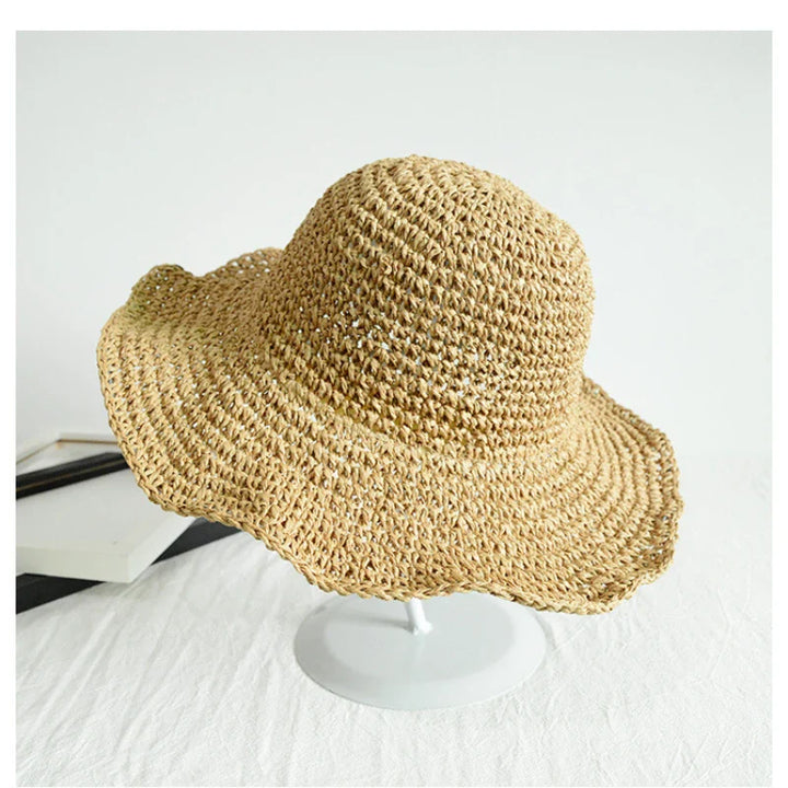 Women's Straw Beach Hat with Floppy Brim