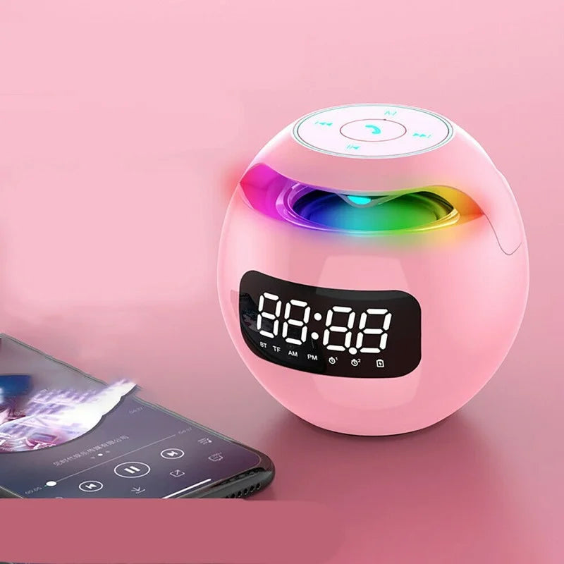 Smart audio clock: digital alarm, Bluetooth speaker, and night light. A stylish addition to any bedside or desk.