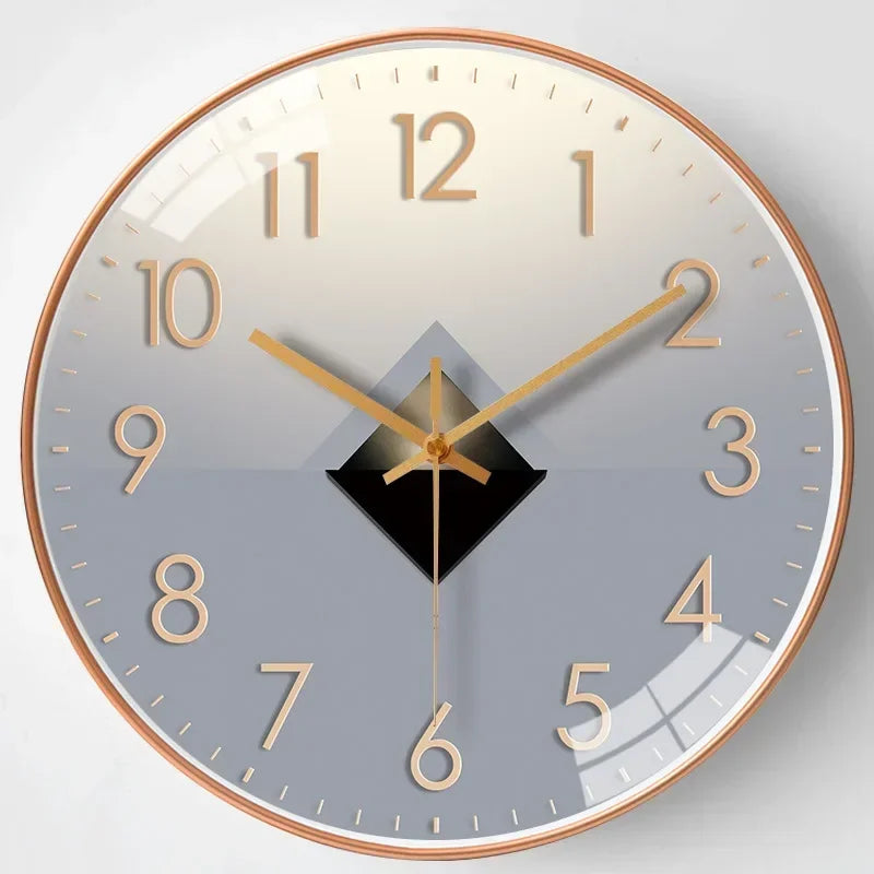 Stylish decorative wall clock with a rustic finish, offering silent operation for your home.