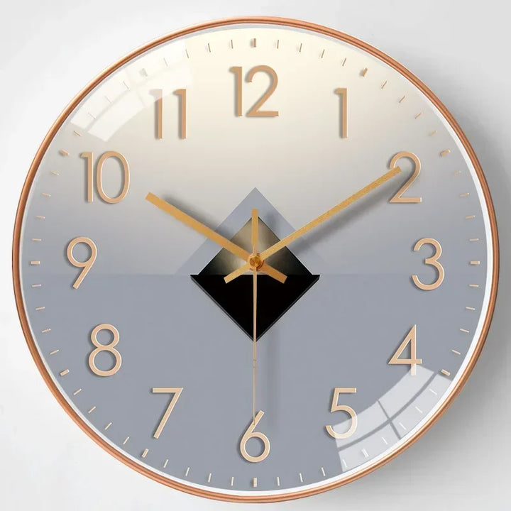 Stylish decorative wall clock with a rustic finish, offering silent operation for your home.