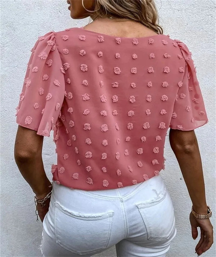Women's 3D Floral Detail Blouse