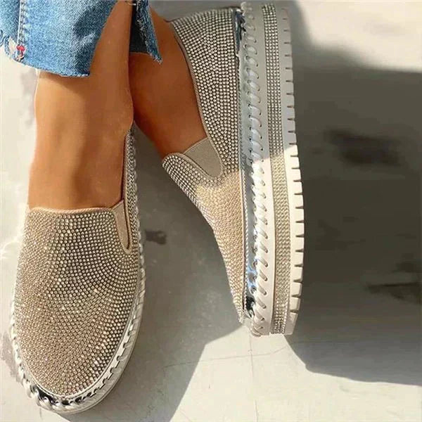 Pink women's comfortable slip-on loafers, offering supportive everyday wear with a touch of elegant, versatile style.