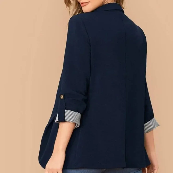 Elegant women's modern blazer. Perfect professional wear, tailored for business attire & office elegance.