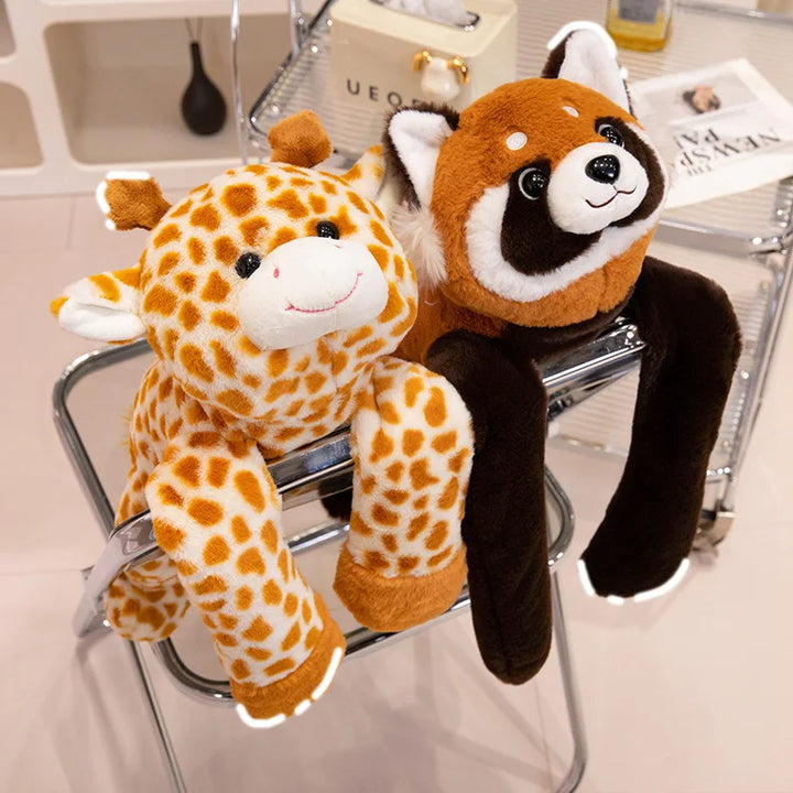 Cute giraffe long-armed plush toy. Soft, cuddly animal comfort toy for children's gifts.
