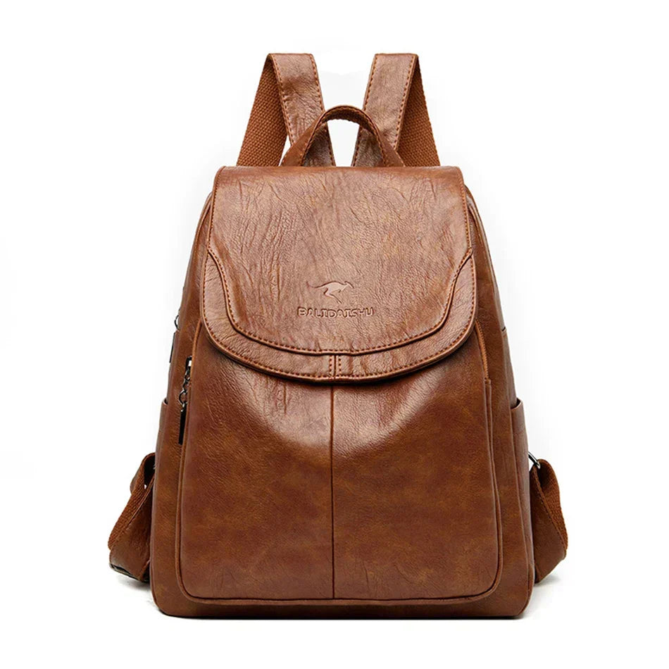 Sleek black everyday backpack, a chic and versatile accessory for men and women.