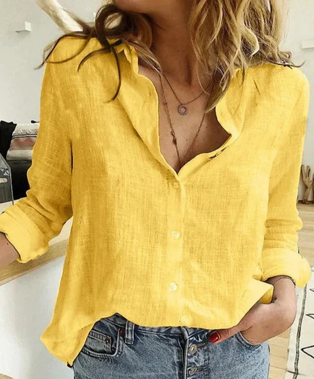 Women's Relaxed Linen Blend Shirt
