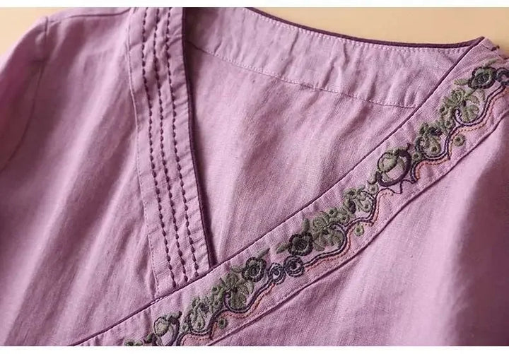 Lotus™ Relaxed Embroidered Blouse