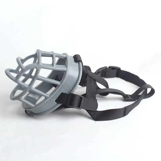 High-quality silicone dog muzzle with breathable design, offering comfort & safety for training, walks & vet trips.