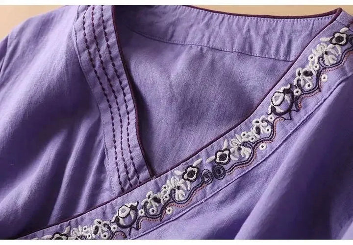 Lotus™ Relaxed Embroidered Blouse