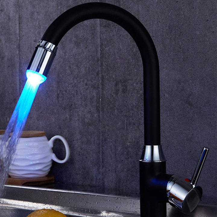 Unisex LED faucet light transforms bathroom sinks with a vibrant multicolor water glow. Easy home upgrade, no battery.