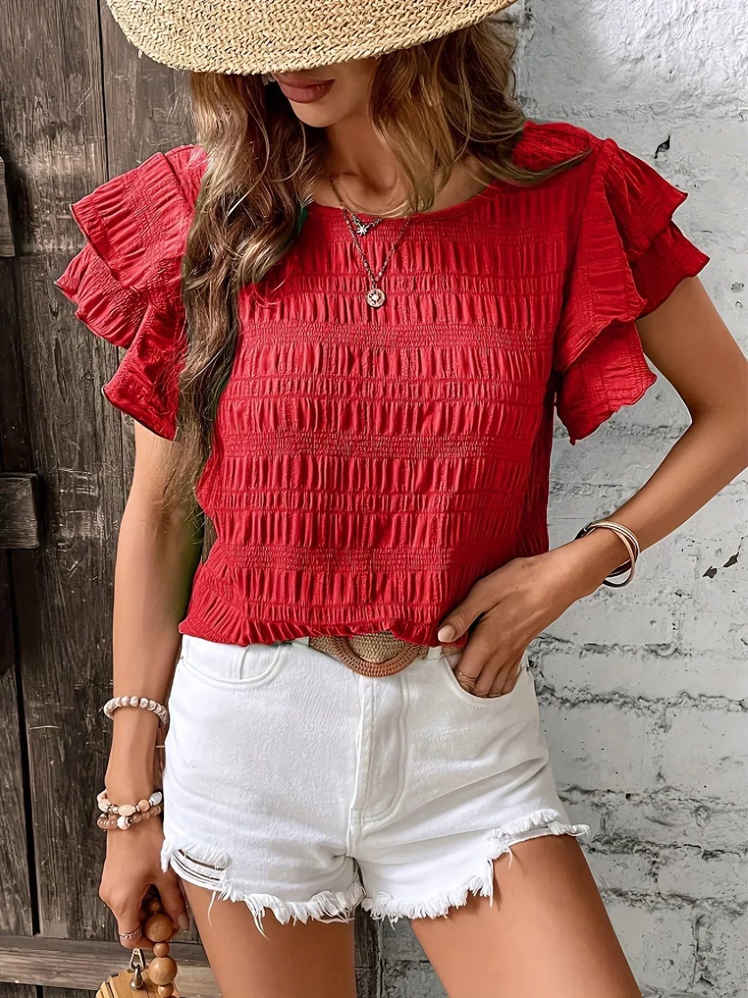 Light & Breezy Blouse with Ruffles