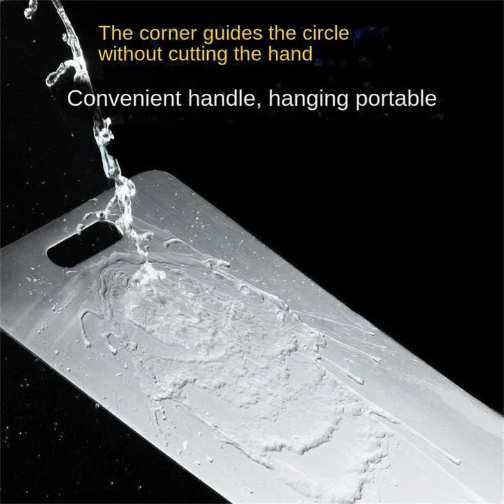 Hygienic cutting board for kitchen, double-sided design ensures clean food prep. Essential kitchen accessory.