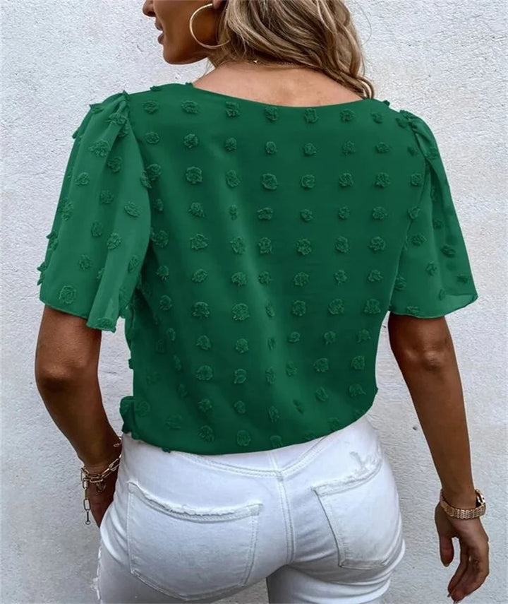 Women's 3D Floral Detail Blouse
