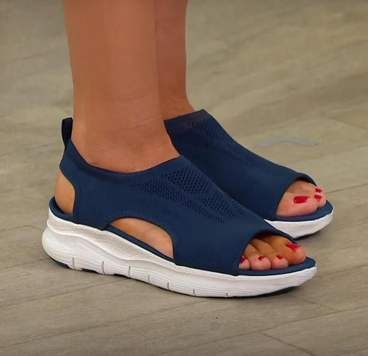 Comfortable women's orthopedic sandals providing arch support & foot health relief. Perfect non-slip summer footwear.