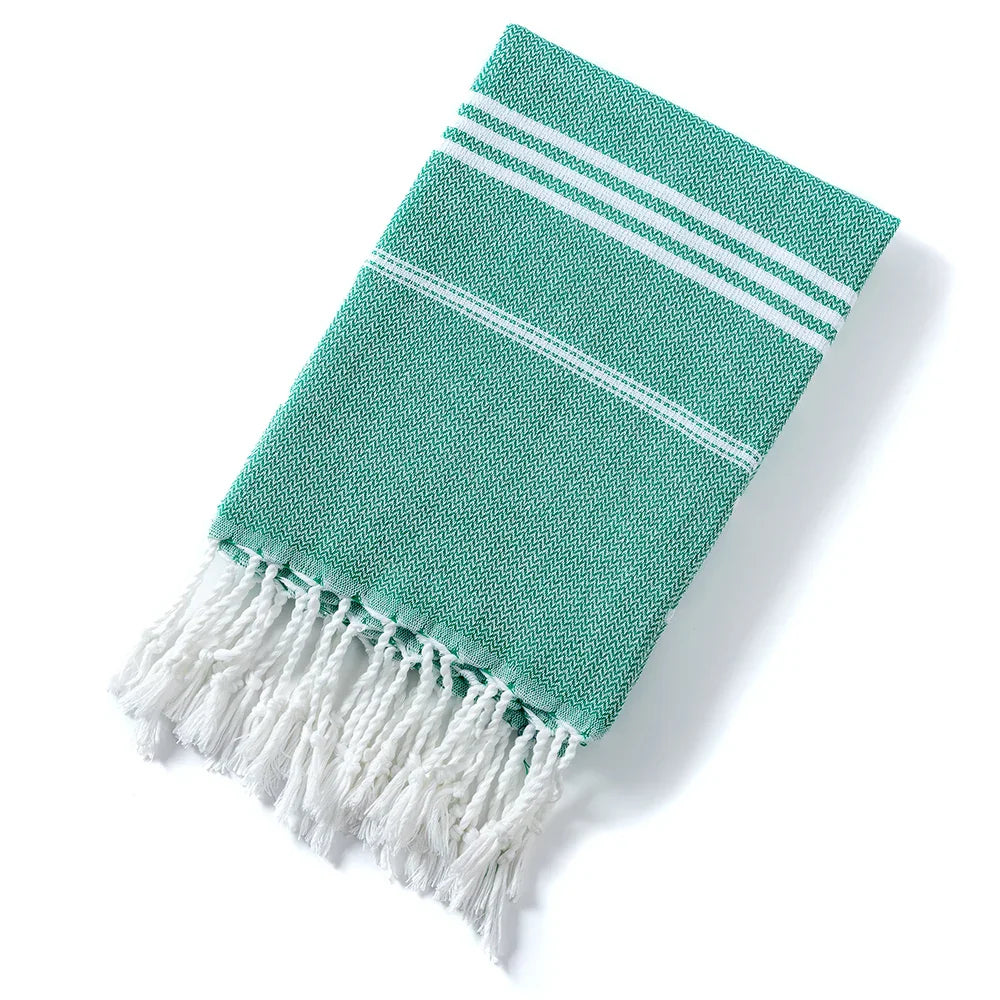 Striped Tassel Bath Towel
