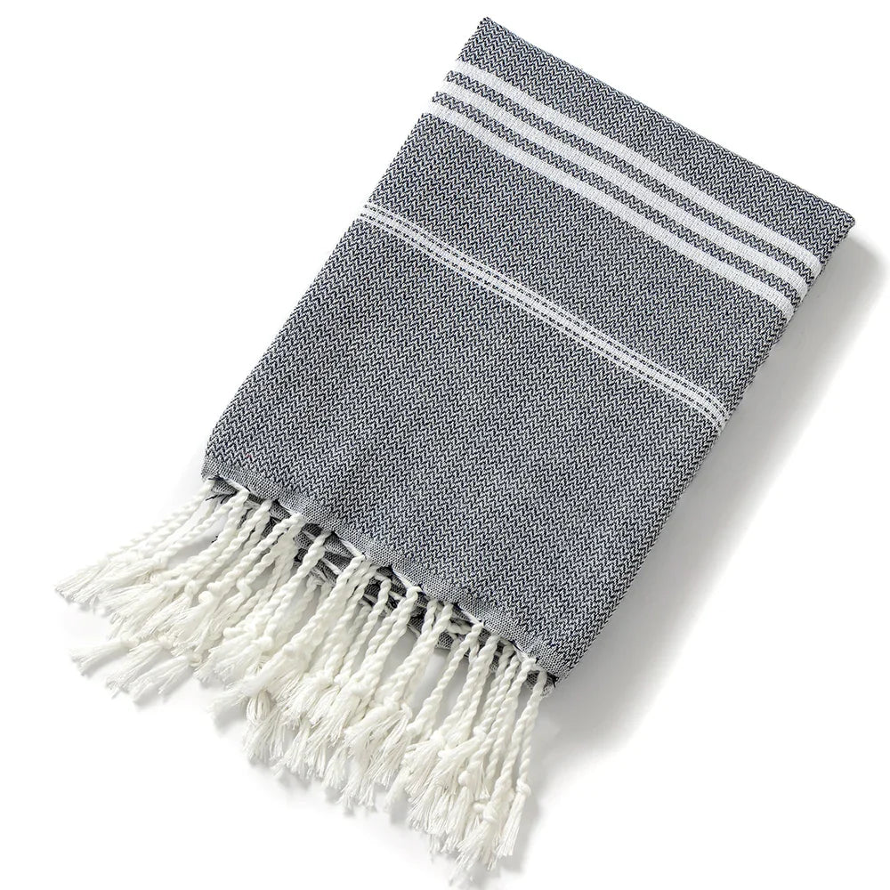Striped Tassel Bath Towel