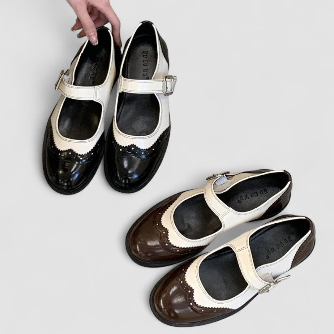 Elegant Mary Jane Shoes in Black, Brown
