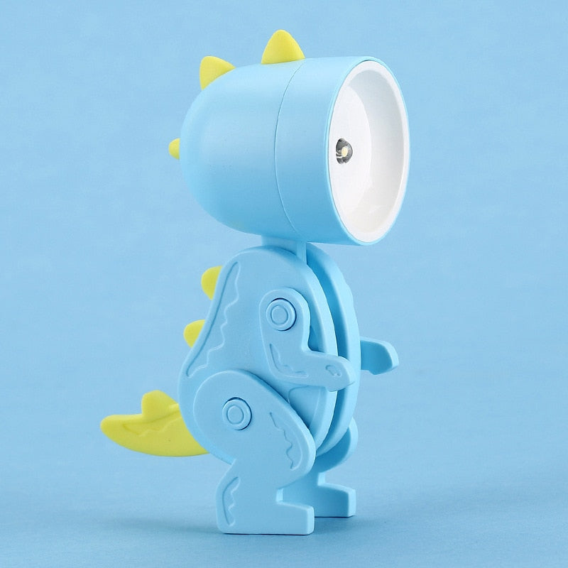 Cute dinosaur night light, a safe nursery lamp and ambient bedside light for children's room comfort.